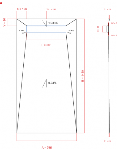 Laybase Wiper 4 way 765 x 1460 mm...