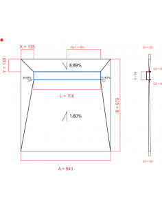 Showerlay Wiper 4 way 940 x...