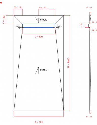 Laybase Wiper 4 way 765 x 1460 mm...