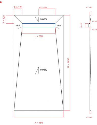 Laybase Wiper 4 way 750 x 1450 mm...