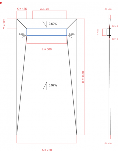 Showerlay Wiper 4 way 750 x...