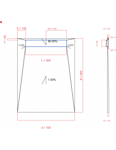 Showerbase Wiper 4 way 700...