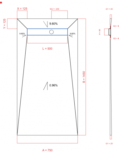Laybase Wiper 4 way 750 x 1450 mm...