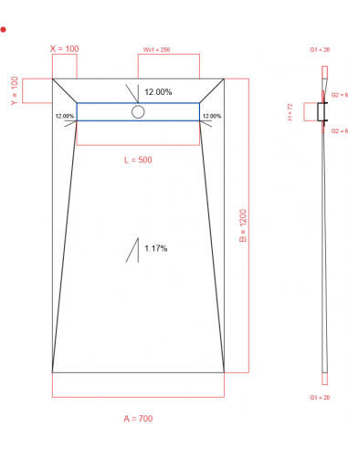 Resinbase Wiper 4 way 700 x 1200 mm...