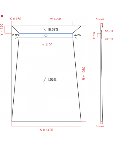 Laybase Wiper 4 way 1420 x 1950 mm...