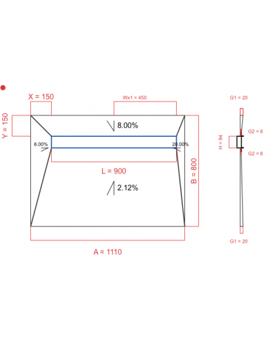 Laybase Wiper 4 way 1110 x 800 mm...