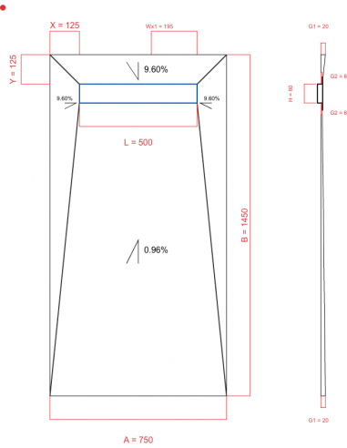 Laybase Wiper 4 way 750 x 1450 mm...