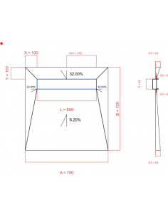 Showerbase Wiper 4 way 700...