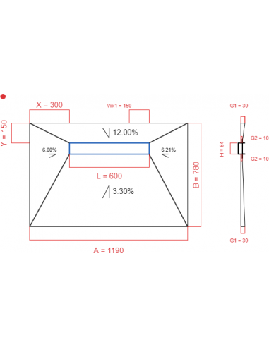 Showerlay Wiper 4 way 1190 x 780 mm...