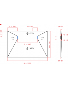 Showerlay Wiper 4 way 1190...