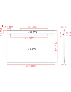 Showerlay Wiper 2 way 2160...