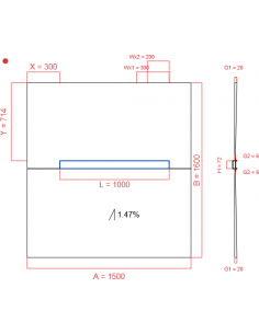 Showerlay Wiper 1 way 1500...