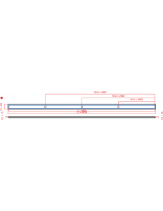 Linear drain Wiper 4000 mm...