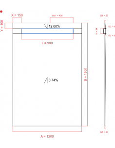 Showerlay Wiper 2 way 1200...