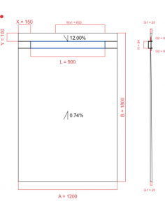 Showerlay Wiper 2 way 1200...