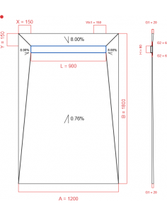 Showerlay Wiper 4 way 1200...