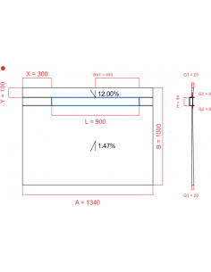 Showerlay Wiper 2 way 1340...