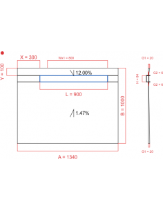 Showerlay Wiper 2 way 1340...