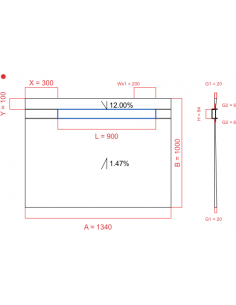 Showerlay Wiper 2 way 1340...