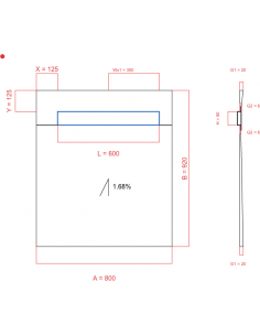Showerlay Wiper 1 way 800 x...
