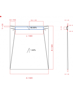 Showerlay Wiper 4 way 820 x...