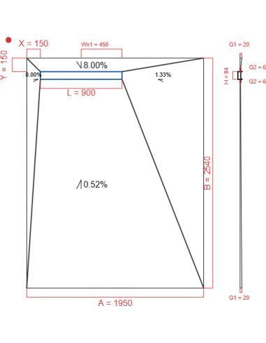 Showerlay Wiper 4 way 1950 x 2540 mm...