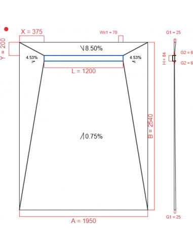 Showerlay Wiper 4 way 1950 x 2540 mm...