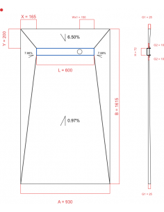 Showerlay Wiper 4 way 930 x...
