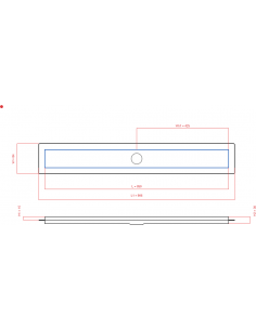 Linear drain Wiper 850 mm...