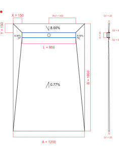 Showerlay Wiper 4 way 750 x...