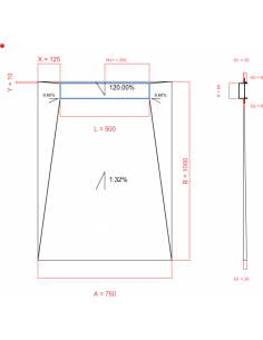 Showerlay Wiper 4 way 750 x...