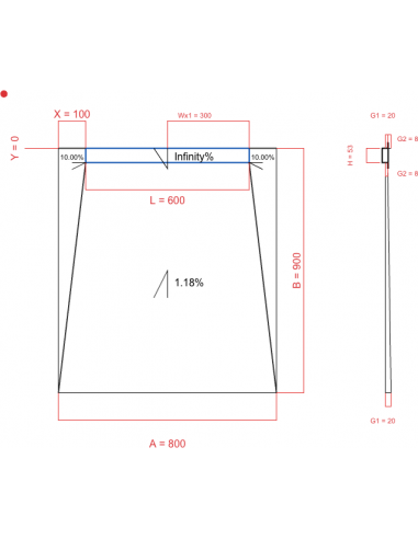 Showerlay Wiper 4 way 800 x 900 mm...