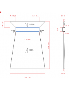 Showerbase Wiper 4 way 750...