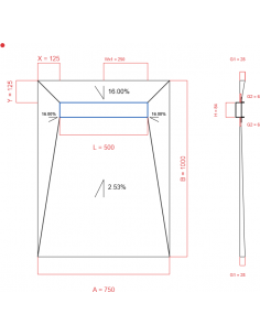 Showerbase Wiper 4 way 750...