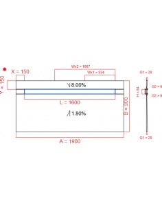 Showerlay Wiper 2 way 1900...
