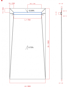 Showerlay Wiper 4 way 900 x...