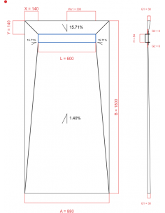 Showerlay Wiper 4 way 880 x...