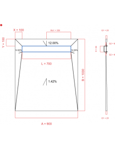 Showerlay Wiper 4 way 900 x...