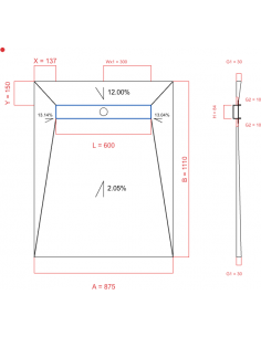 Showerlay Wiper 4 way 875 x...