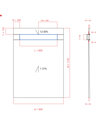 Laybase Wiper 2 way 800 x 1100 mm...