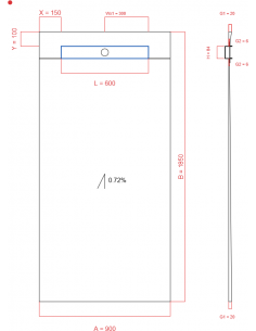 Showerlay Wiper 1 way 900 x...