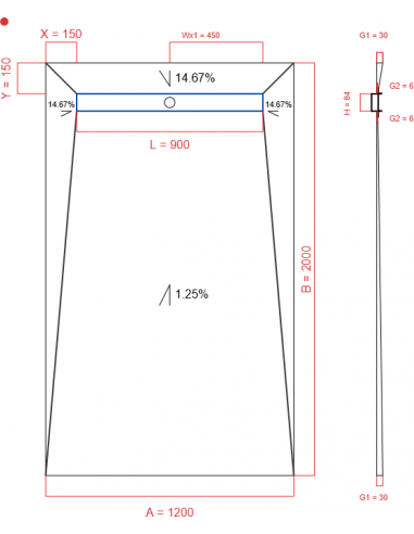 Showerlay Wiper 4 way 1200 x 2000 mm...