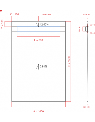 Showerlay Wiper 2 way 1000 x 1500 mm...