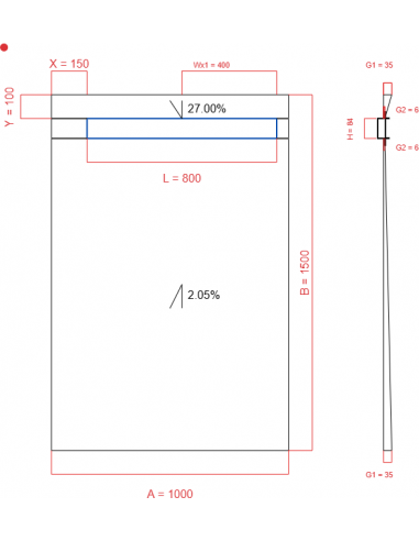 Showerlay Wiper 2 way 1000 x 1500 mm...