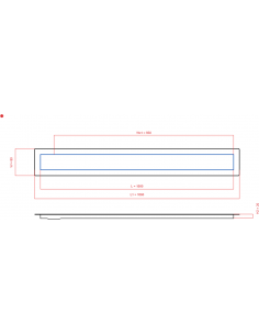 Linear drain Wiper 1000 mm...