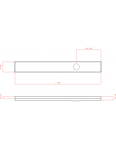 Linear drain Wiper 700 mm...