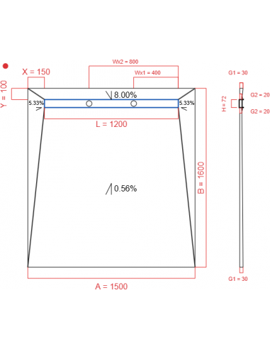 Laybase Wiper 4 way 1500 x 1600 mm...