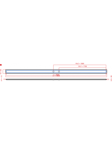 Linear drain Wiper 3600 mm Premium...