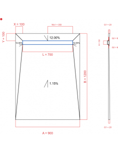 Showerlay Wiper 4 way 900 x...