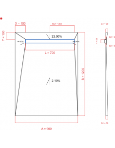 Showerlay Wiper 4 way 900 x...